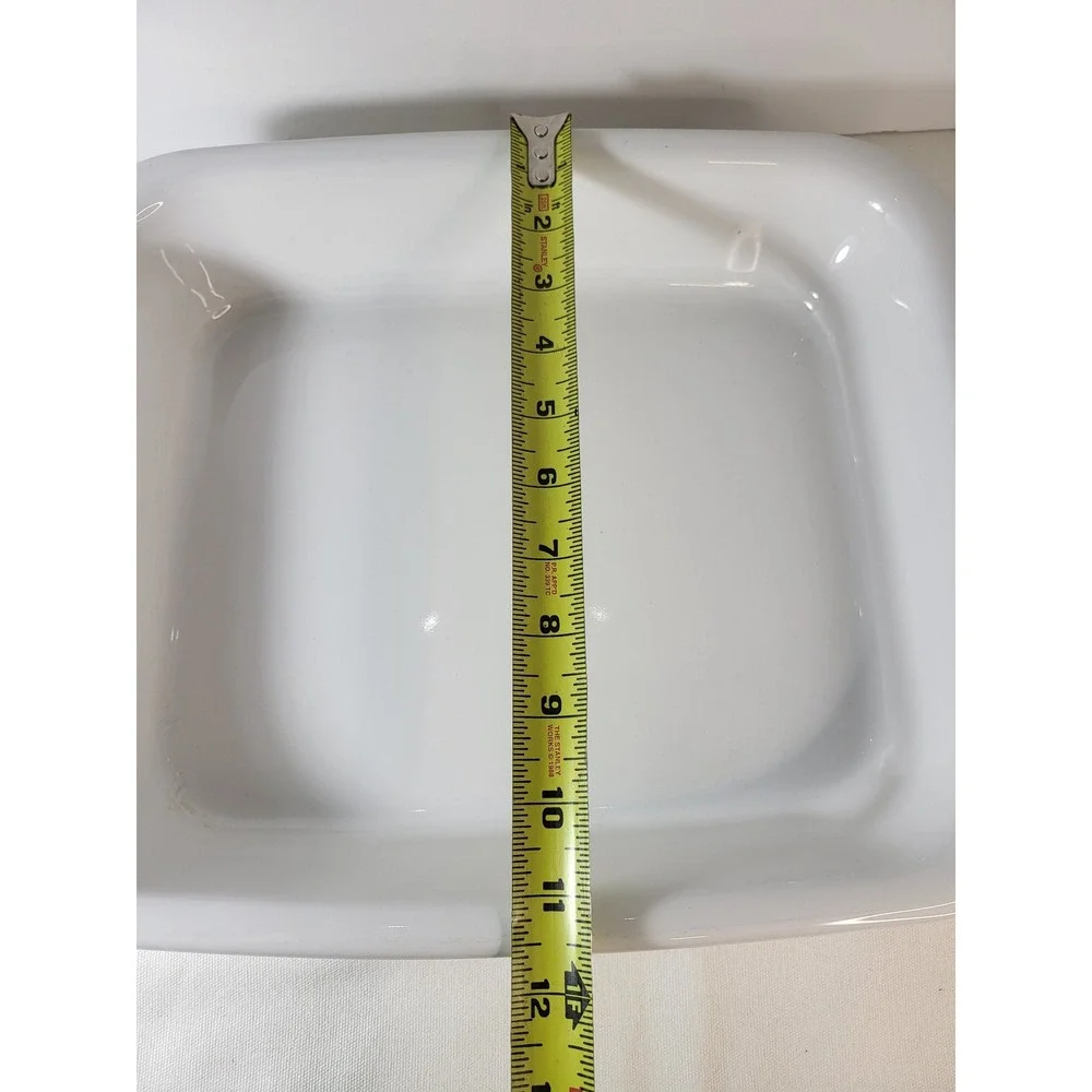 Corning Ware Wildflower A-21 Roaster Pan 12.25x10.25 Vintage White Floral USA